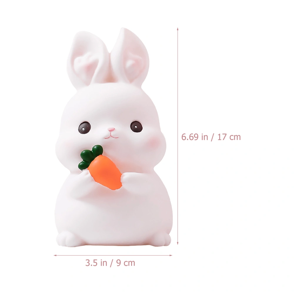 Bunny Piggy Bank Lovely Saving Pot Desktop Bunny Decor Vinyl Piggy Bank Decor