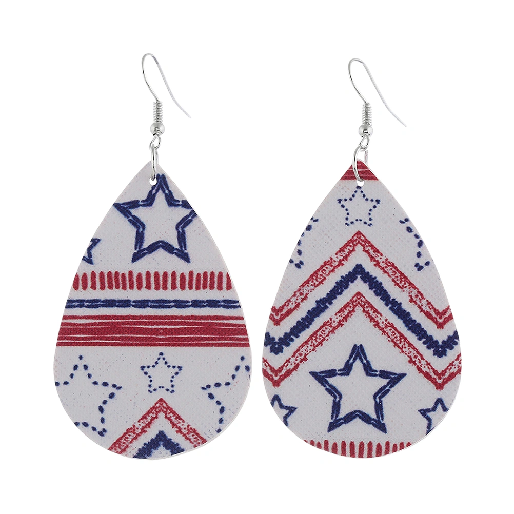 1 Pair of Independence Day Earrings National Flag Designed Ear Drop Ear Dangle Women Dangler (Figure 6)
