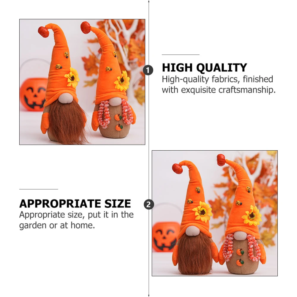 1pc Autumn Style Faceless Doll Ornament Adorable Doll Decor Faceless Doll Decor