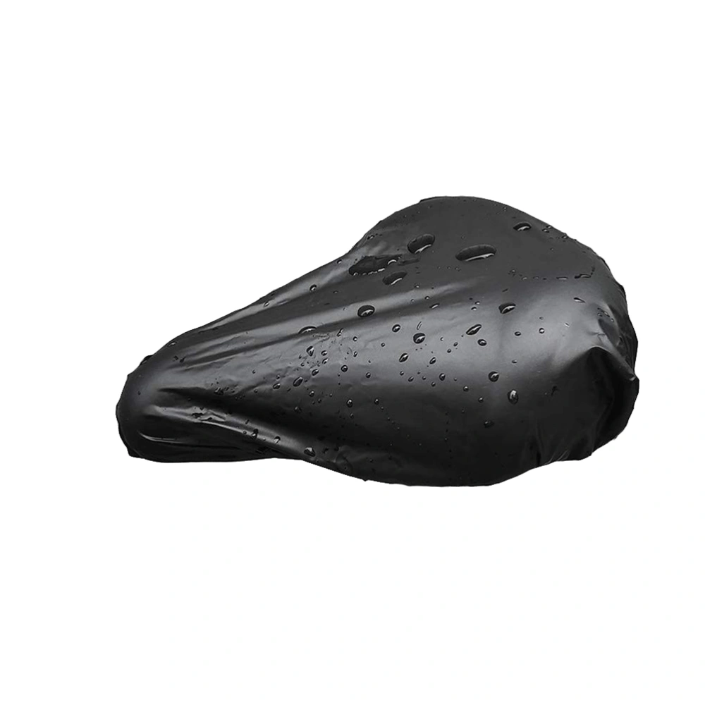 6PCS Waterproof Bike Saddle Cover Seat Rain Protective Cover Bike Supplies - Size L(Black)