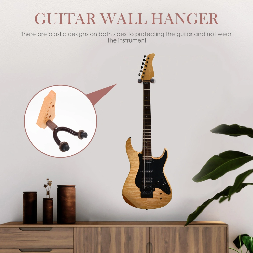 Guitar Wall Mount Holder Guitar Hanger Ukulele Wall Stand Wooden Mount Hanger