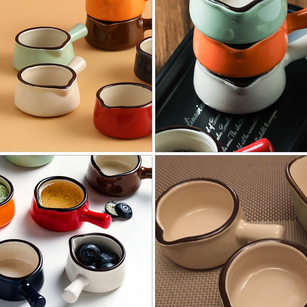 2pcs Ceramics Seasoning Saucers Delicate Seasoning Dishes Condiment Dishes