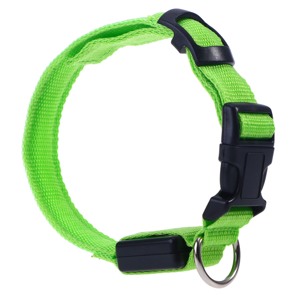 LED Dog Collar Battery Operated Glowing Pet Dog Collar Light Flashing Light Up Dog Necklace for Dogs Night Walking Safety Size XS (Green)