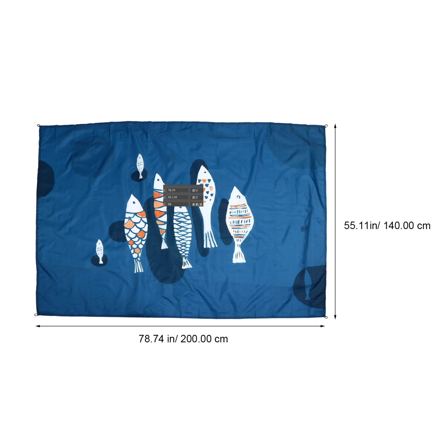 1pc Waterproof Picnic Blanket Lightweight Printing Blanket Beach Mat Camping Mat