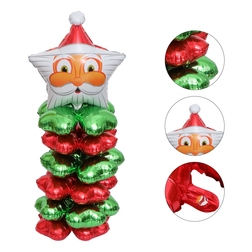 1 Set of Christmas Balloon Pillar Decorative Balloon Stand Column (Santa Claus)