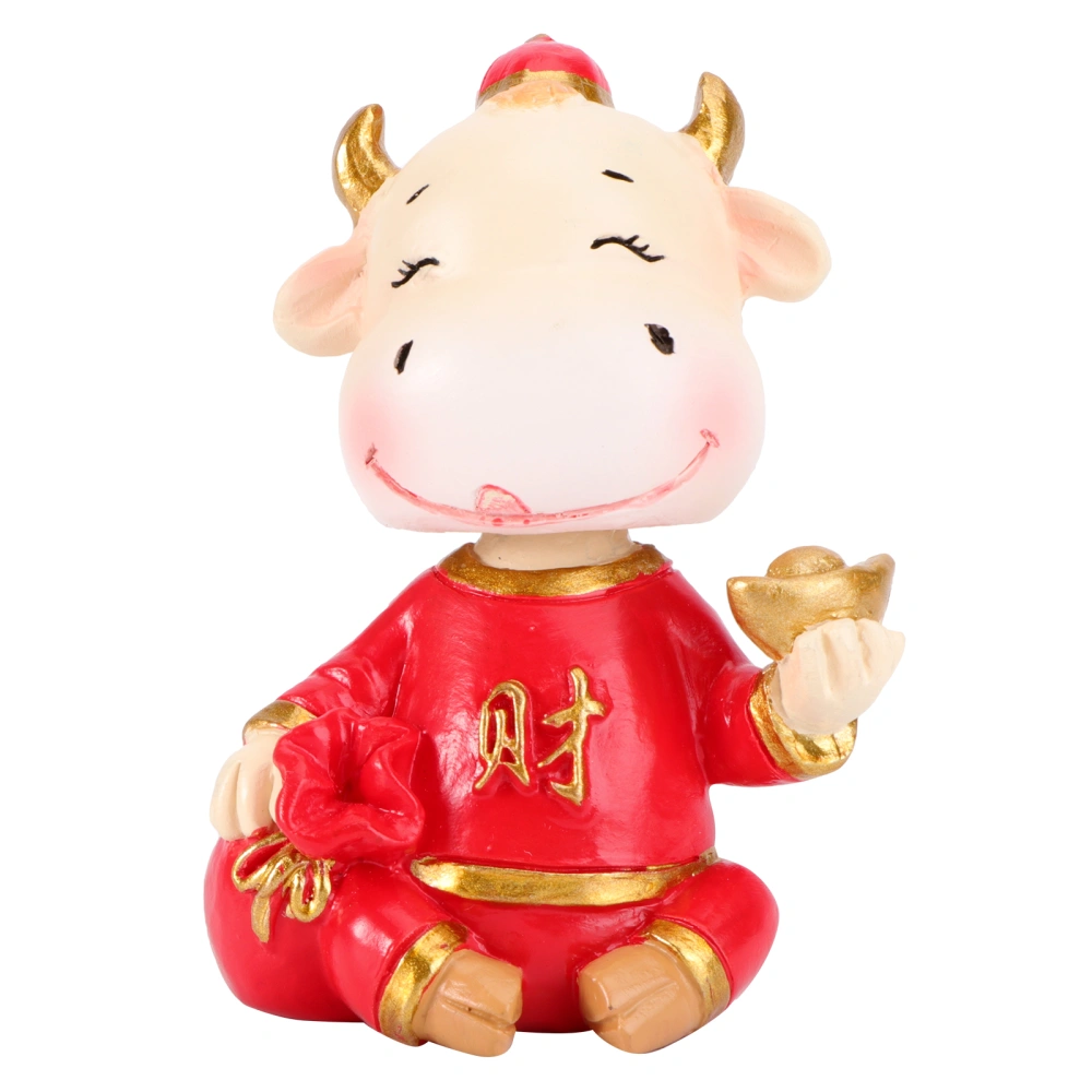 1Pc Ox Year Home Adornment Creative Doll Decor Spring Festival Gift Red