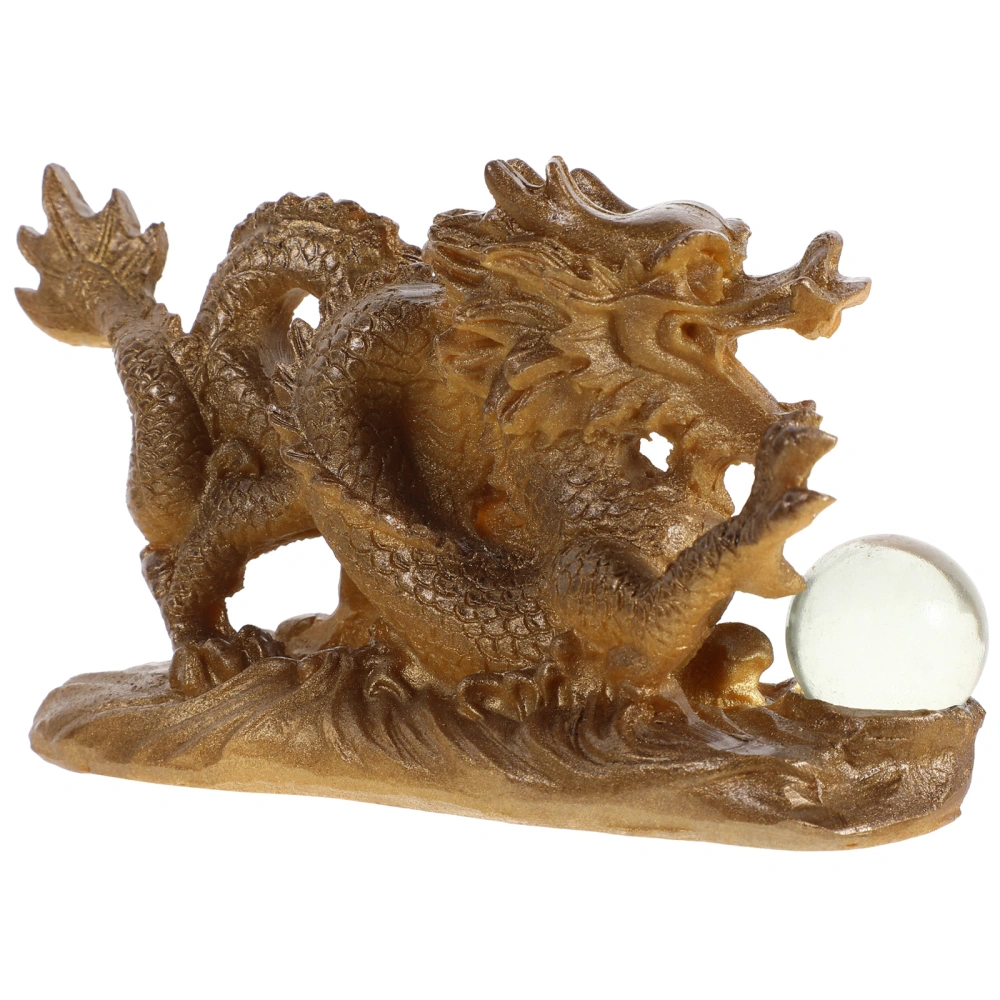 1pc Decorative Dragon Sculpture Ornaments Tea Pet Ornaments Resin Dragon Crafts