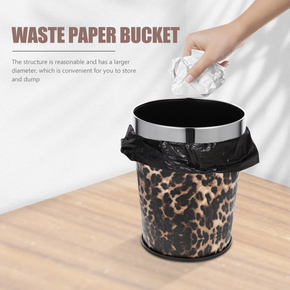 Household Garbage Can Retro Style Trash Can Bathroom Waste Paper Bucket Home Supply