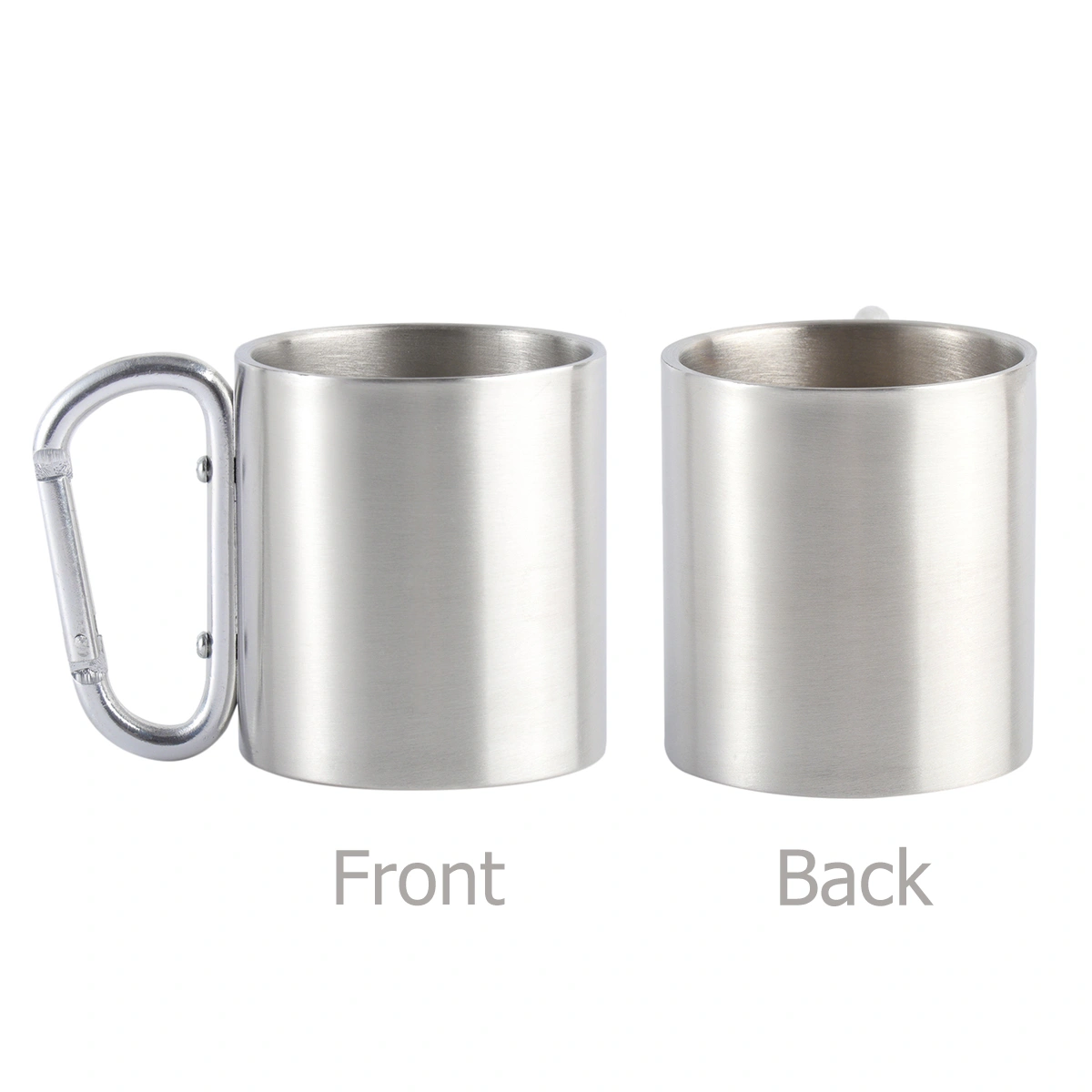 Camping Equipment Metal Cup Climbing Mug  Stainless Steel Calix  Aluminium Alloy Cup for Outdoor Camping (Silver)