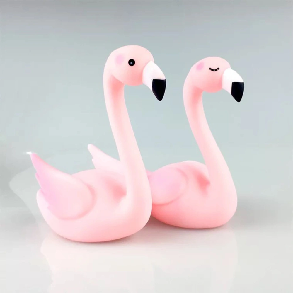 1 Pair of Nordic Couple Bird Cartoon Ornament Creative Craft New Year'S Gift Wedding Decor Cake Props Home Decoration Accessorie(Pink)