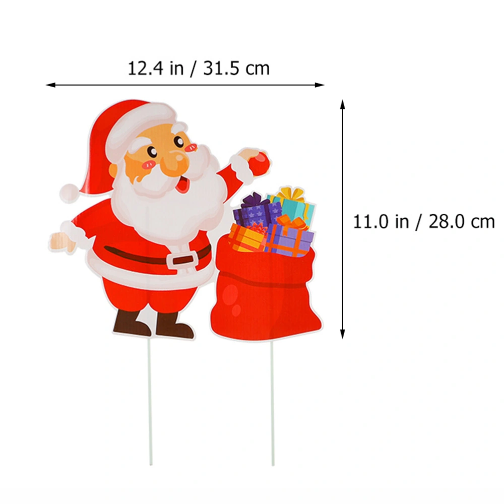 4Pcs Funny Christmas Yard Signs Christmas Holiday Decors Winter Yard Sign Stakes