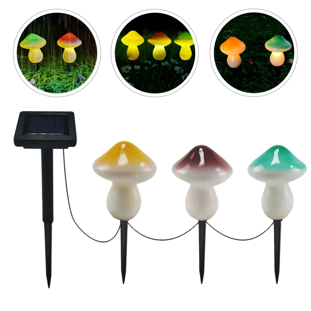 Solar Powered Lawn Light Mushroom String Light String Lamp Outdoor Yard Lamp