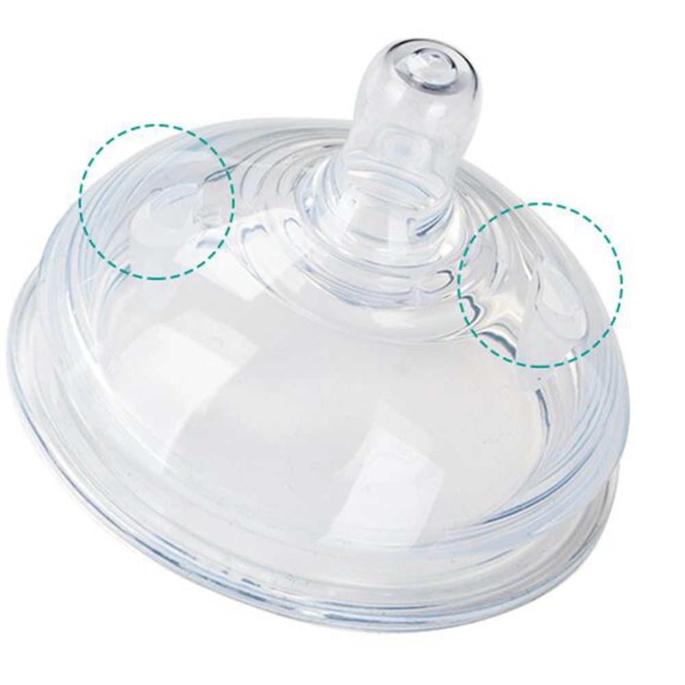 2Pcs Practical Wide Neck Silicone Pacifier Orthodontic Bottle for Baby Infant (S)