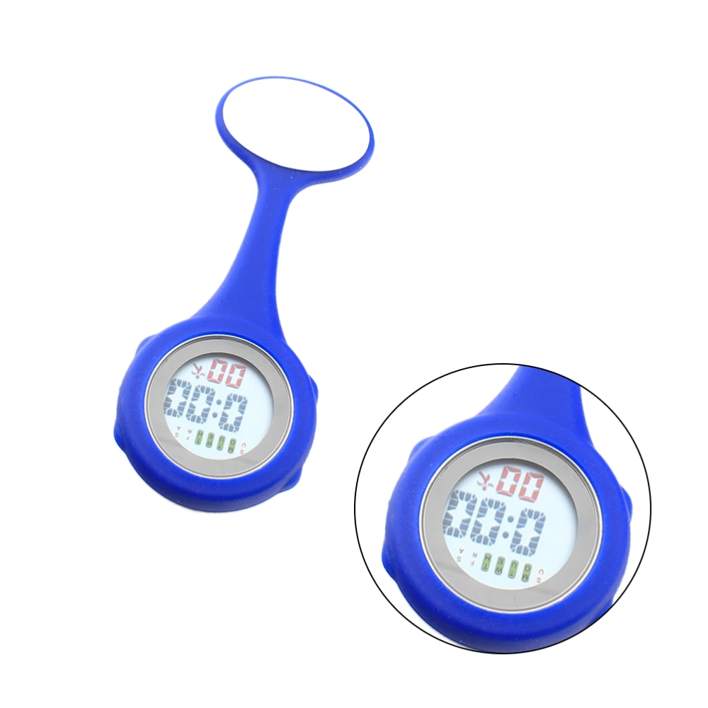 LCD Digital Display Electric Watch Practical Nurse Watch Fashion Pocket Watch Blue