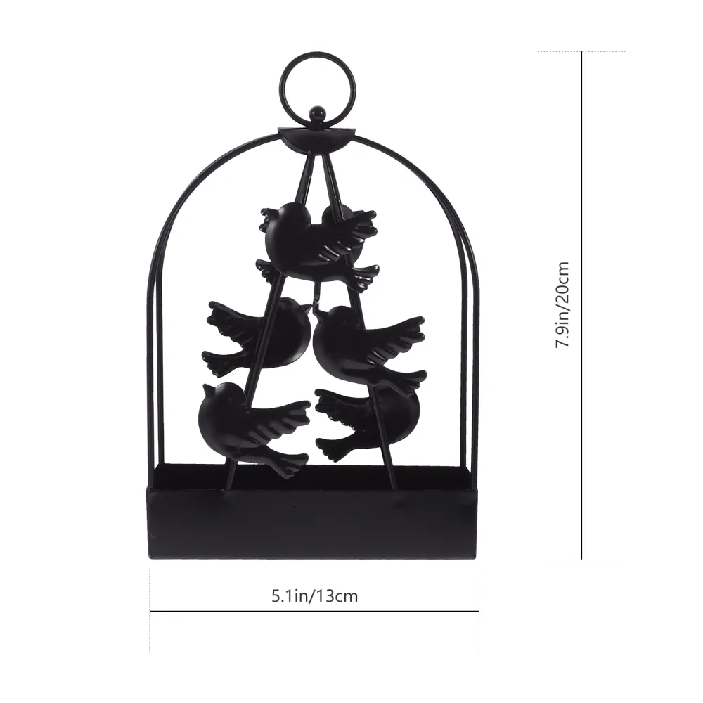 1Pc Birdcage Style Mosquito Incense Stand Decorative Mosquito Coil Rack (Black)