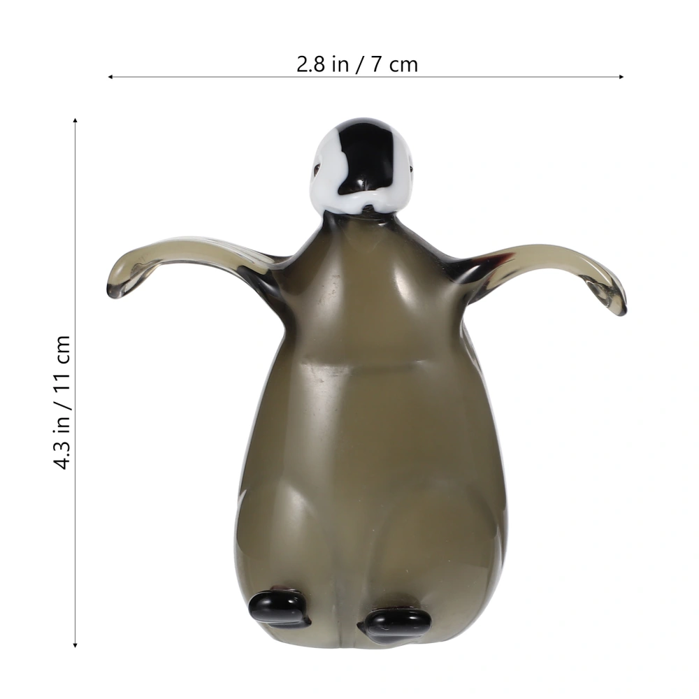 1pc Creative Marine Theme Adornment Desktop Penguin Figurine Craft for Home