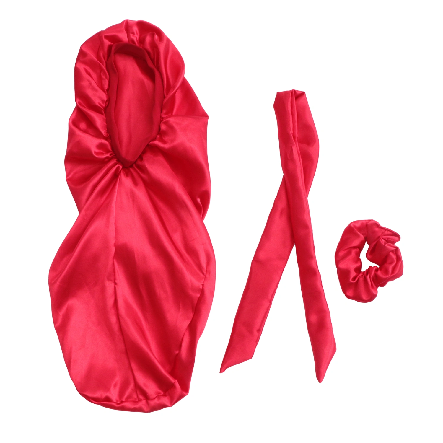 3 Pcs Long Satin Bonnet Sleep Elastic Band Bonnet Women Night Sleeping