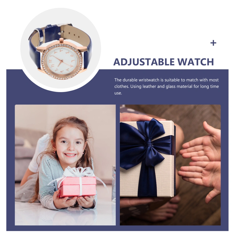 Women Watch Decorative PU Strap Watch Adjustable Watch Stylish Watch Exquisite Watch