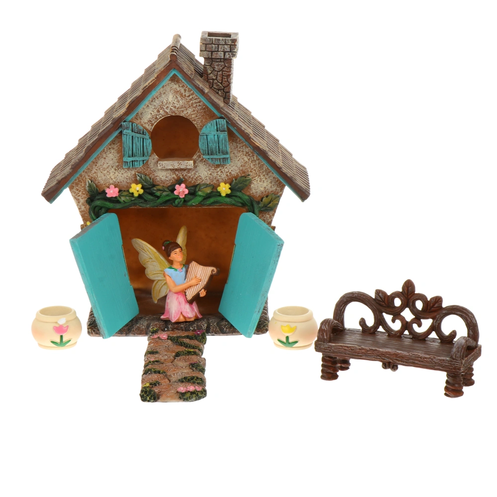 6pcs Adorable Fairy House Kit Outdoor Fairy Garden Kit Fairy Garden Accessories