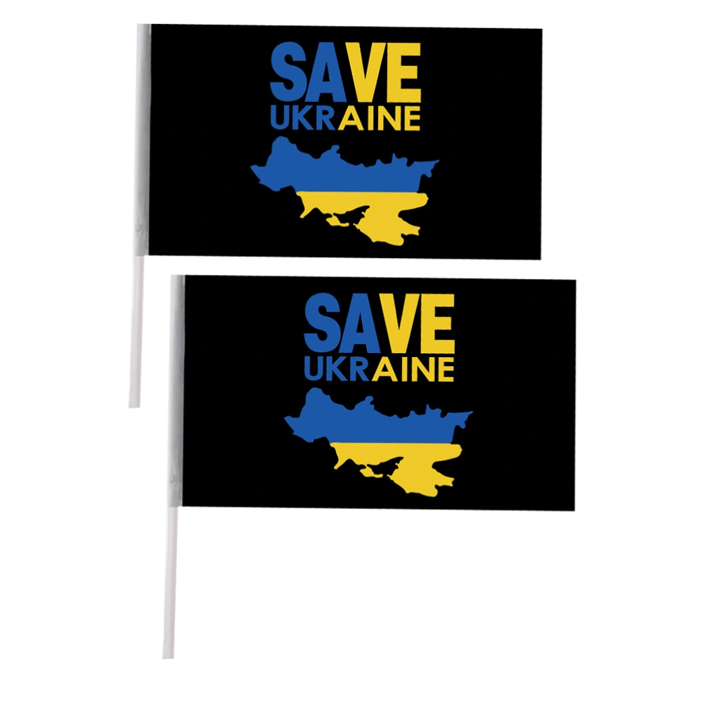 2Pcs Decorative Save Ukraine Flag Ukraine Bunting Banner Support Ukraine Flags