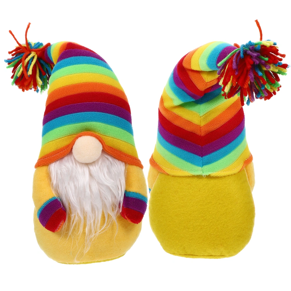 1pc Cloth Art Colorful Gnome Doll Lovely Faceless Doll Ornament Home Decoration