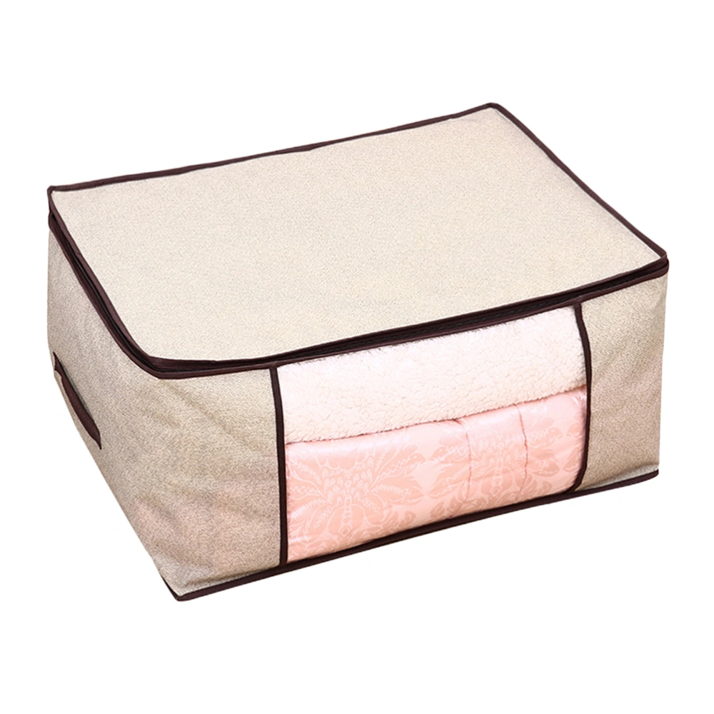 Non Woven Fabrics Storage Bags Quilt Storage Bag Cloth Storage Bag Foldable Storage Bag Beige Size 1