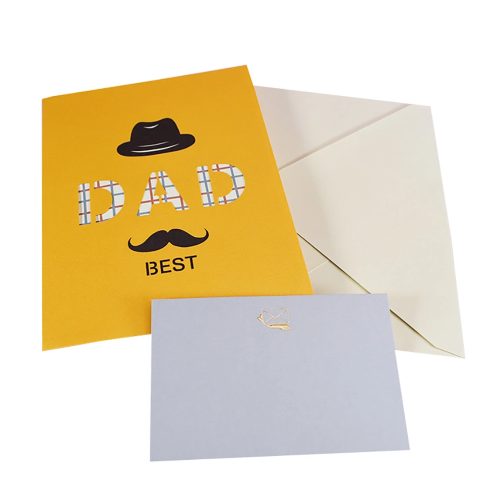 1pc Father's Day 3D Invitation Cards Greeting Cards Three-dimensional Postcards