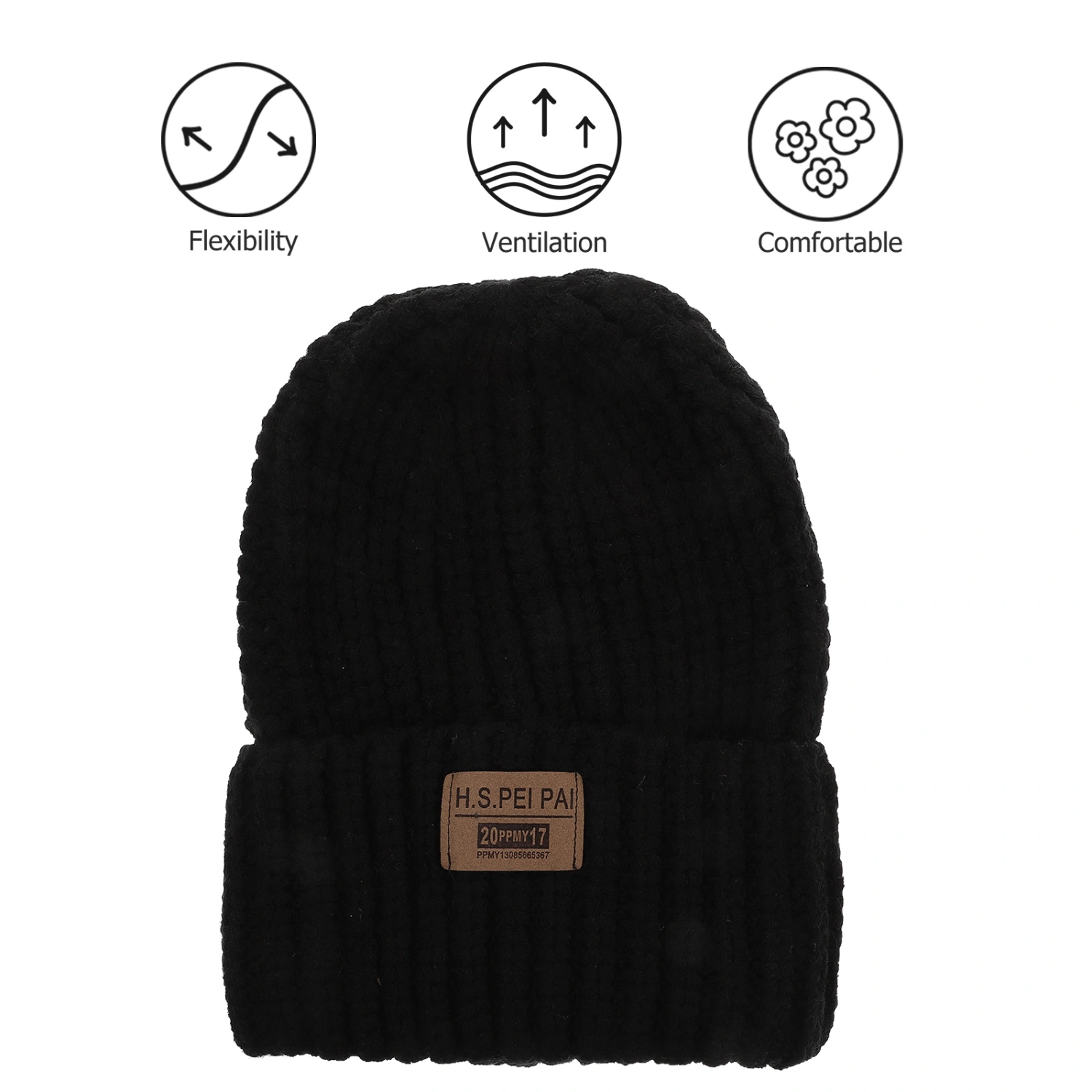 1pc Knitted Beanie Versatile Winter Hat Wind-proof Outdoor Hat for Winter