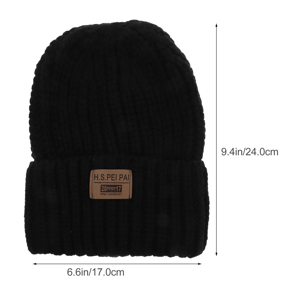 1pc Knitted Beanie Versatile Winter Hat Wind-proof Outdoor Hat for Winter