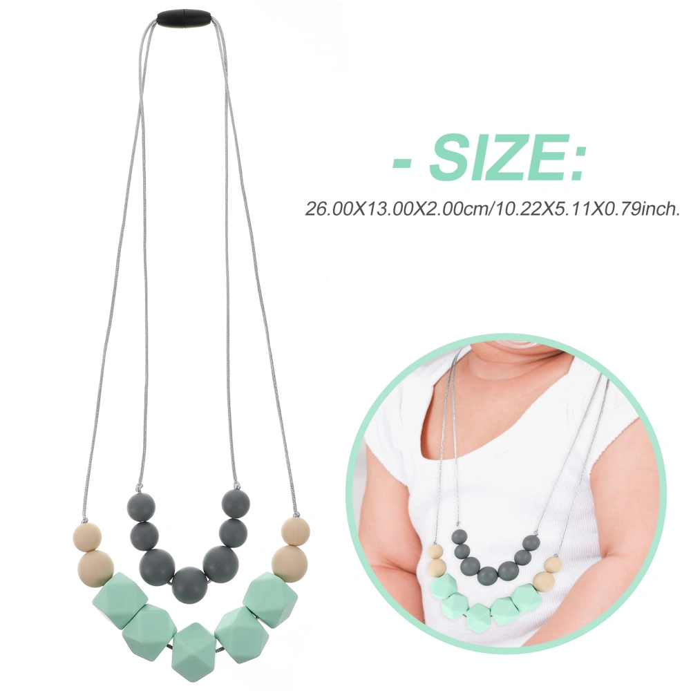 1Pc Baby Silicone Teething Toy Necklace Baby Teether Infant Teether Chain