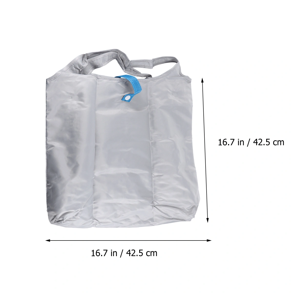 2pcs Nylon Shopping Bag Large Capacity Single Shoulder Waterproof Vegetable Fruit Snacks Organization Bag for Shopping (Grey)