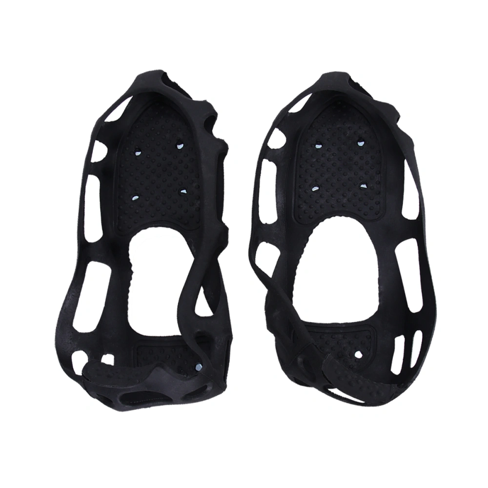 1 Pair 24 Teeth Crampons Anti-slip Shoe Covers Climbing Overshoes Sole Friction Increaser for Ice Snowfield - Size M