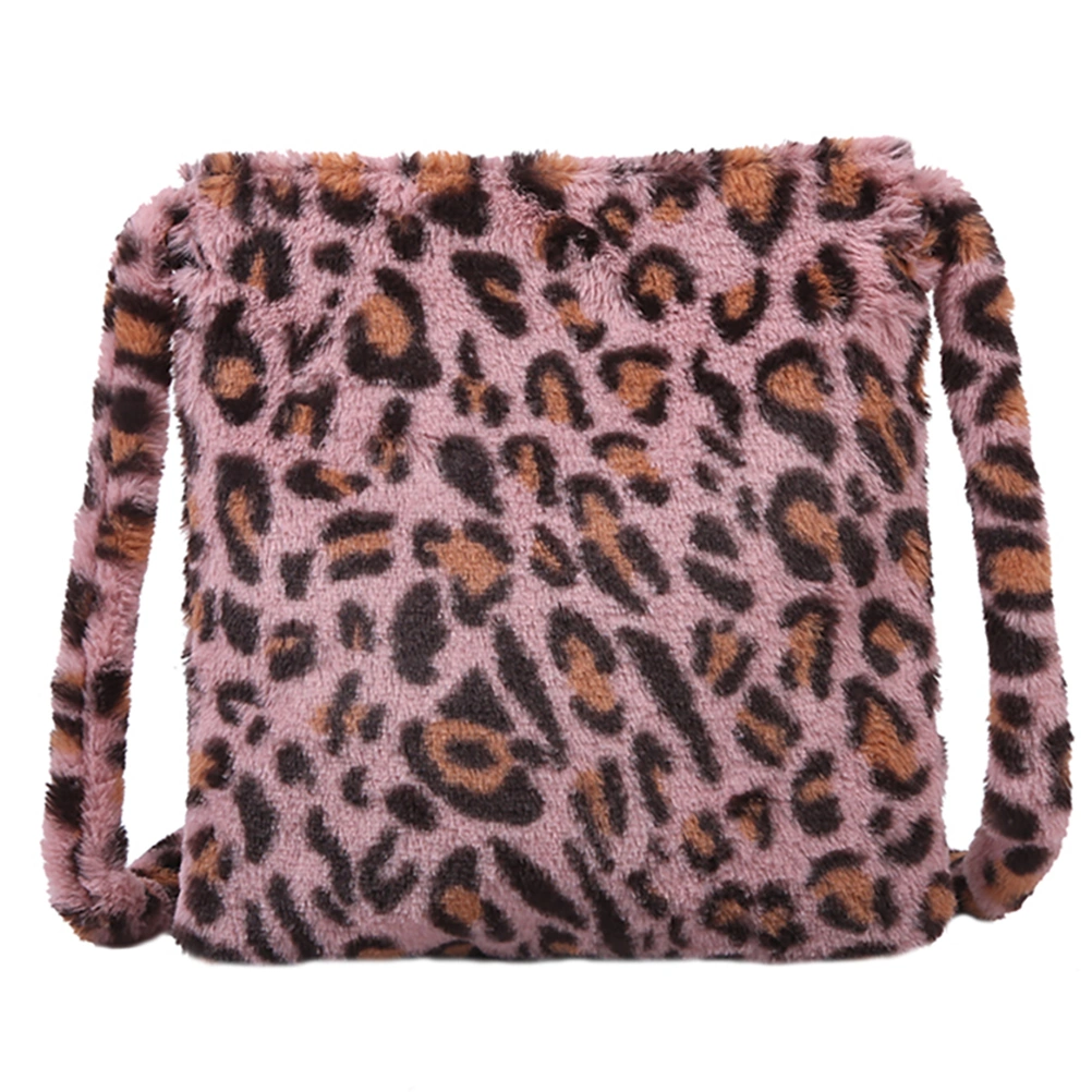1Pc Leopard Pattern Shoulder Bag Fashion Crossbody Bag Messenger Bag Storage Bag