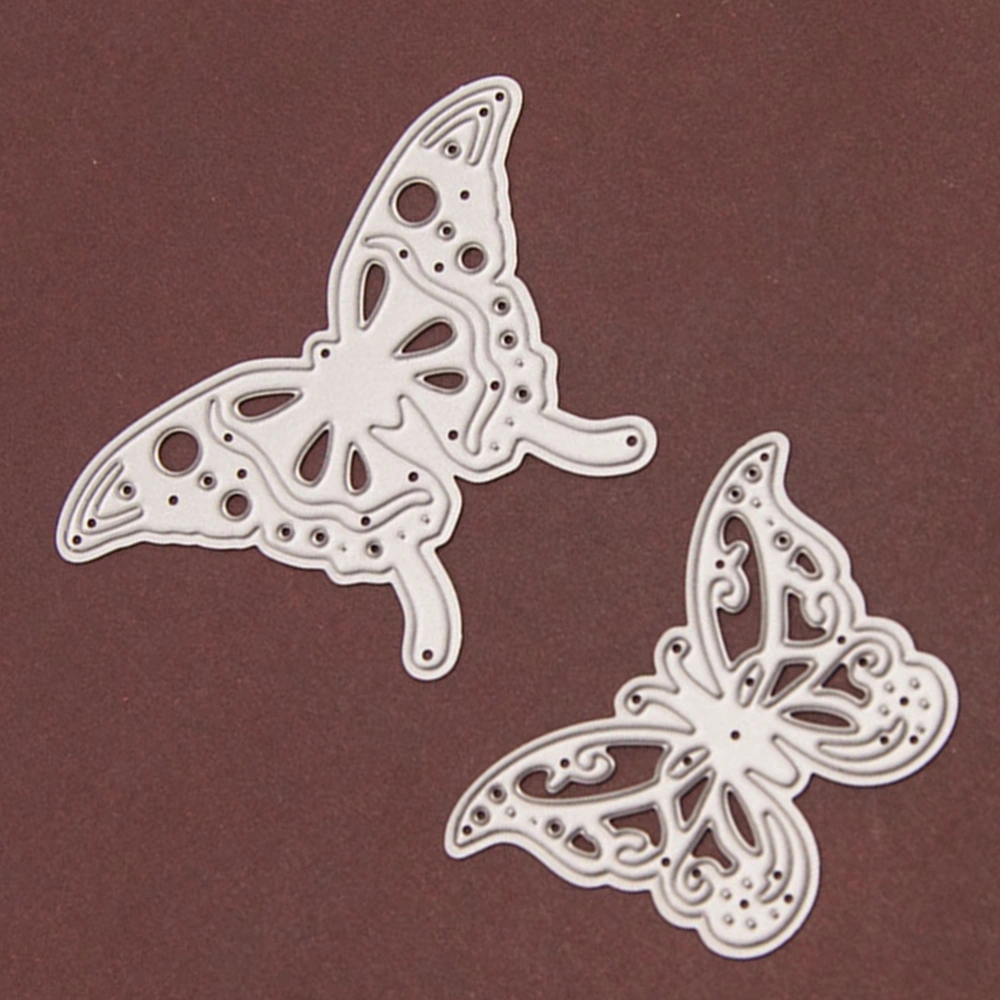 2pcs/Set DIY Cutting Template Embossing Cutting Dies Metal Stencil Mould for Album Scrapbooking Paper Art Craft Decor (Butterfly)