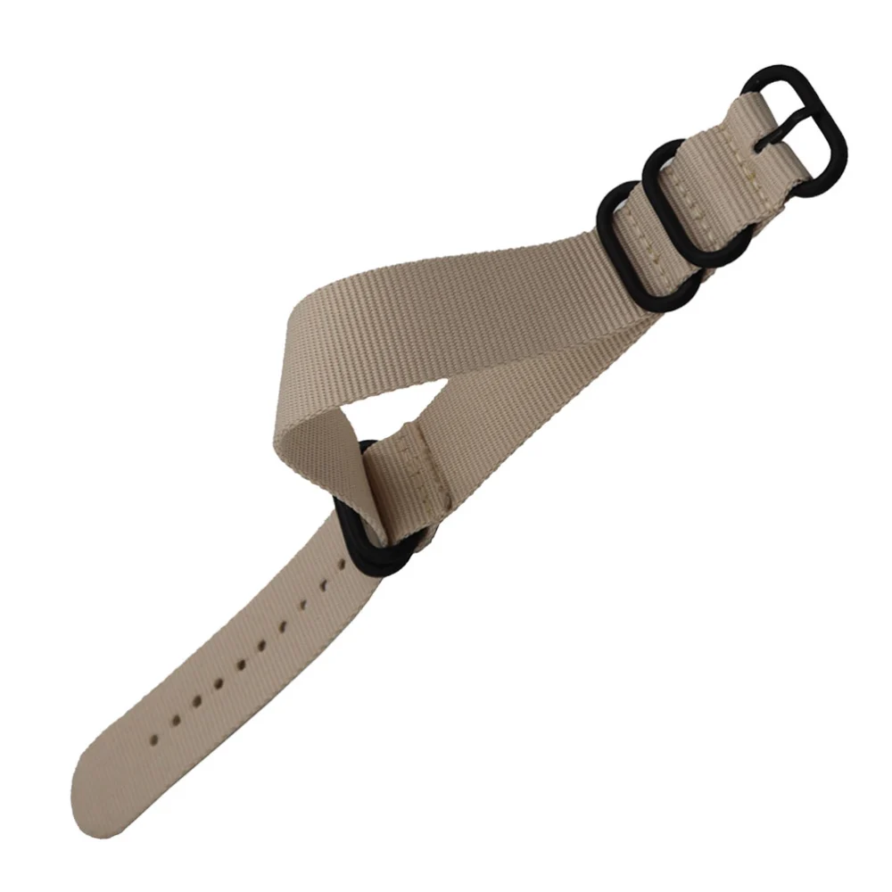 1pc Nylon Watch Strap Watch Replacing Band Wrist Watch Strap Adjustable Watchstrap Alternative Wrist Strap 22mm Beige