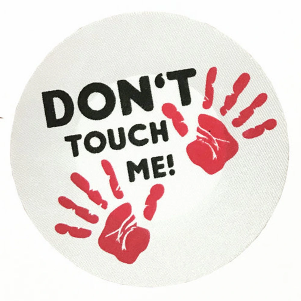 10 Pairs Don't Touch Me Handprints Pattern Women Sexy Pastes Breathable Covers Adhesive Breast Pastes Disposable Boob Stickers Breast Covers