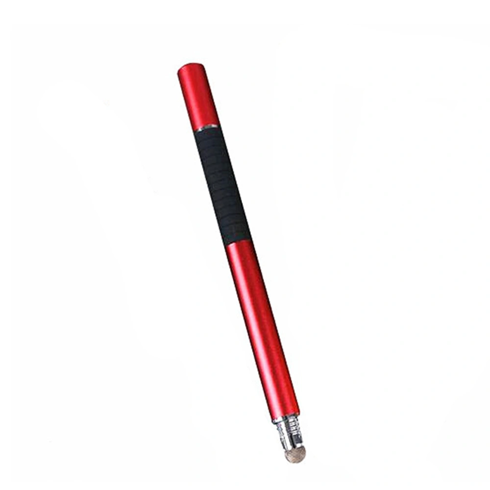 Universal 2 in 1 Disc and Fiber Tip Capacitive Stylus Touch Screen Pen for All Touch Screen Devices Tablets & Cell Phones (Red)