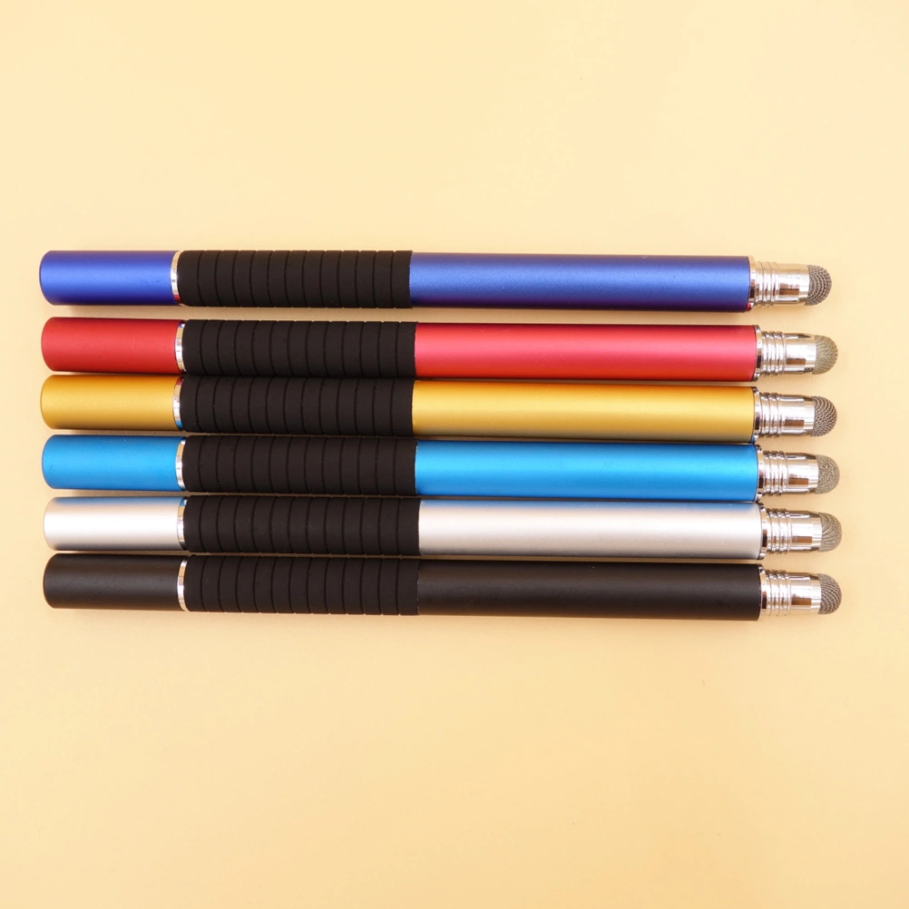 Universal 2 in 1 Disc and Fiber Tip Capacitive Stylus Touch Screen Pen for All Touch Screen Devices Tablets & Cell Phones (Red)