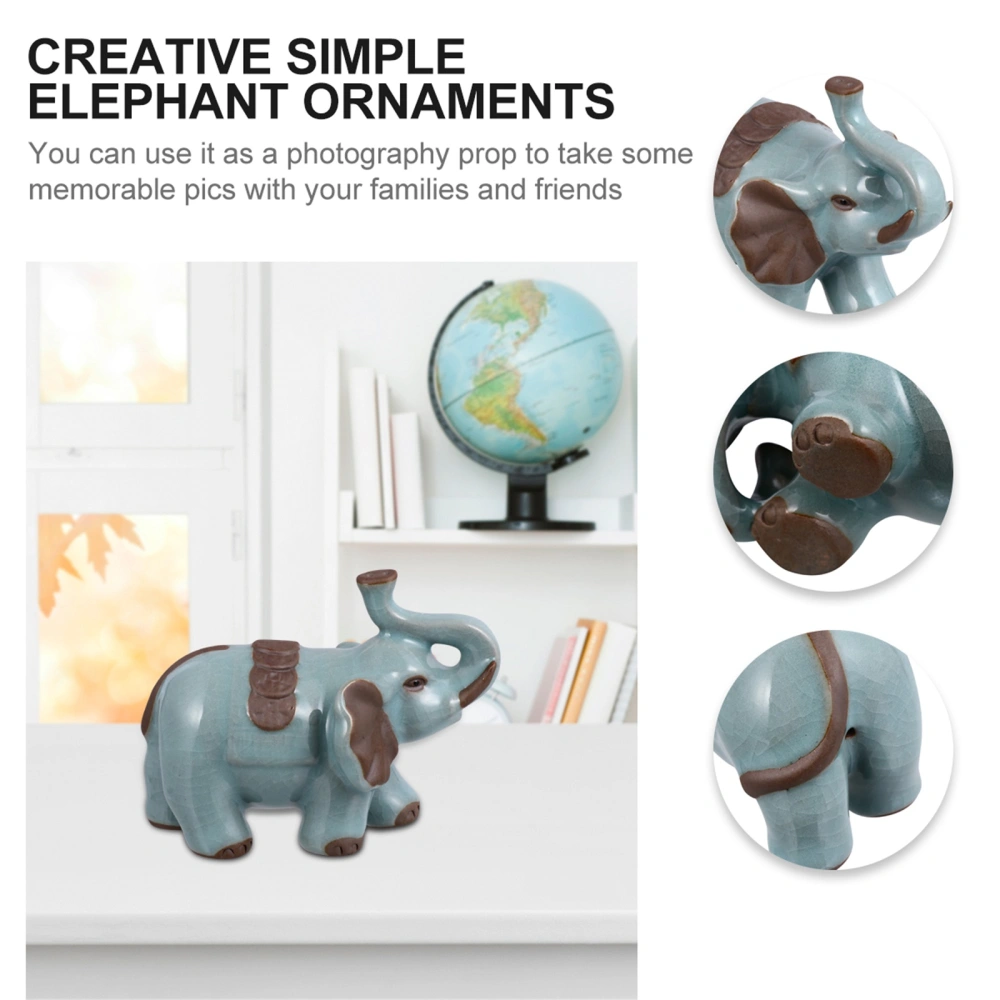 Elephant Desktop Decoration Desktop Elephant Ornament Tabletop Adornment