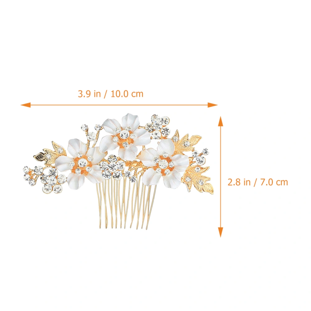 Rhinestone Flower Hair Comb Rhinestone Bridal Hair Comb Wedding Hair Comb