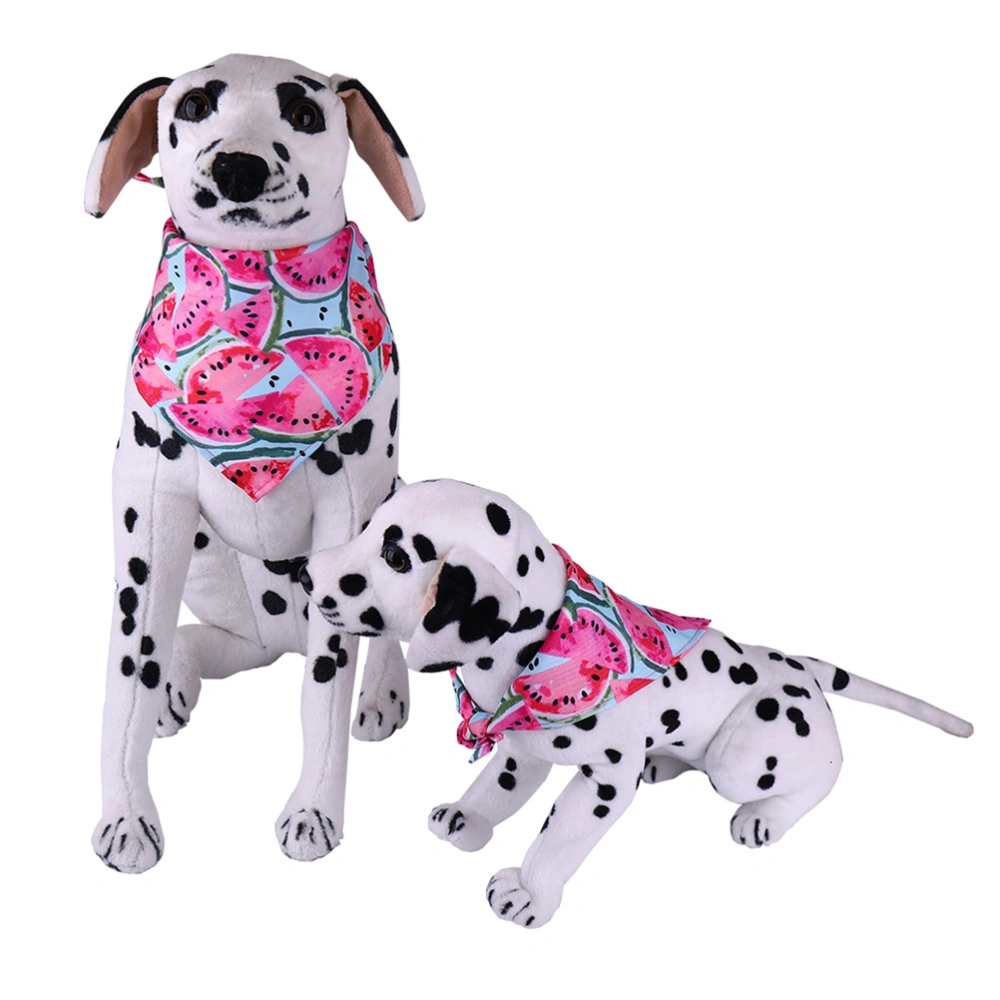 1PC Pet Collar Bib Watermelon Pattern Collar Dog Saliva Durable Pet Triangular Collar for Pet Dog Daily Use (Pink, Size S)