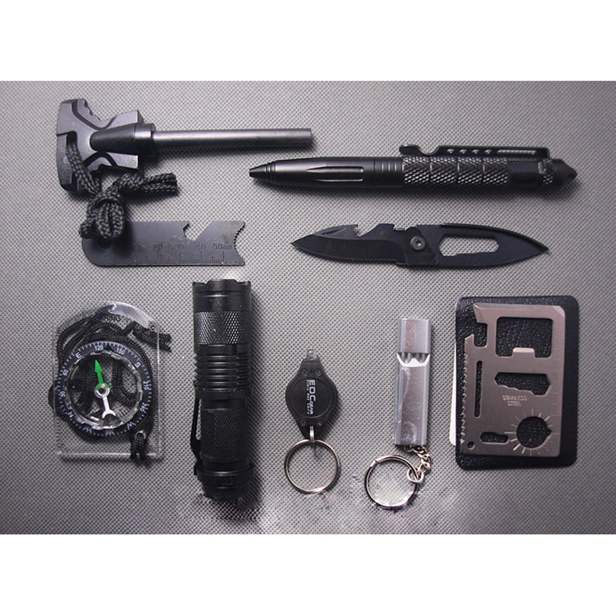 10 in 1 Multi Professional Emergency Survival Kits Outdoor SOS Tools for Traveling Hiking Camping Biking Climbing Hunting