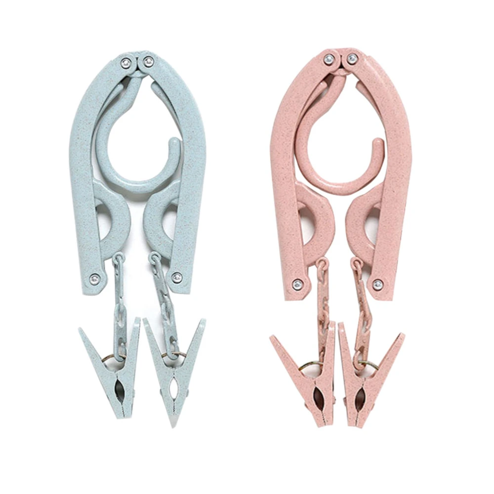 2PCS Portable Multi Function Multi Function Mini Size Clothes Hangers Home Use Drying Racks