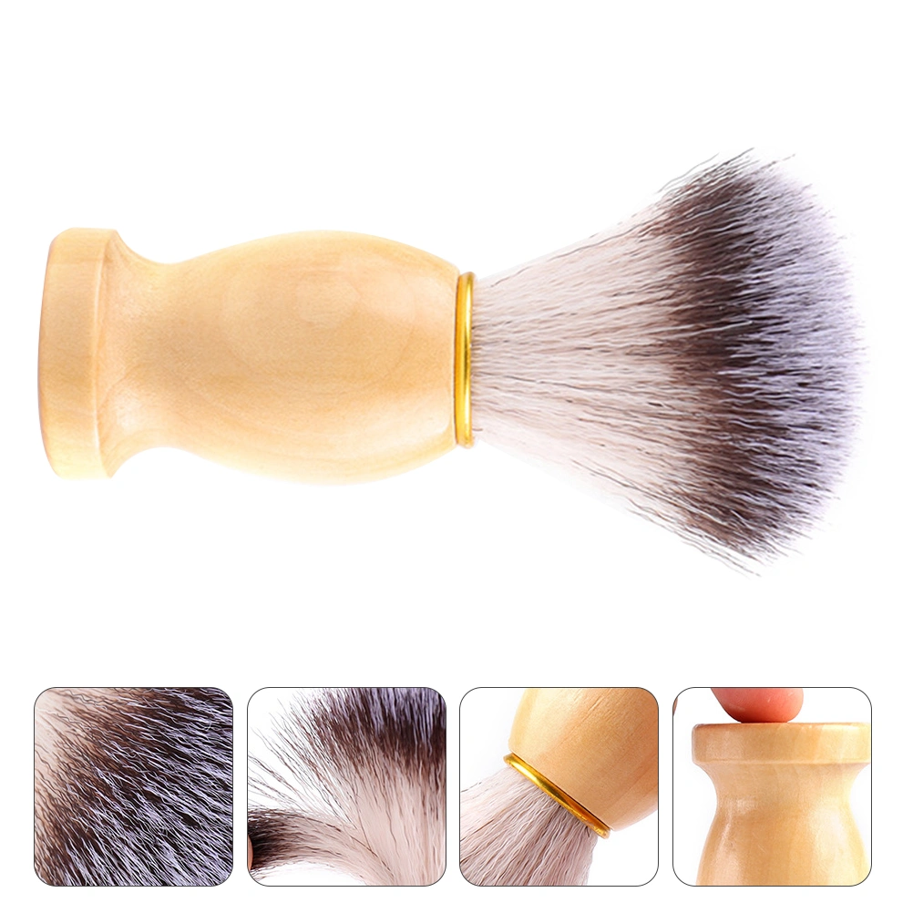1Pc Wooden Handle Shaving Brush Beard Care Brush Male Personal Care Supply