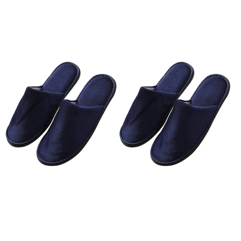 2 Pairs of Disposable Slippers Single Use Slipper One Time Slipper One-off Babouche Hotel Slipper Travel Slipper White