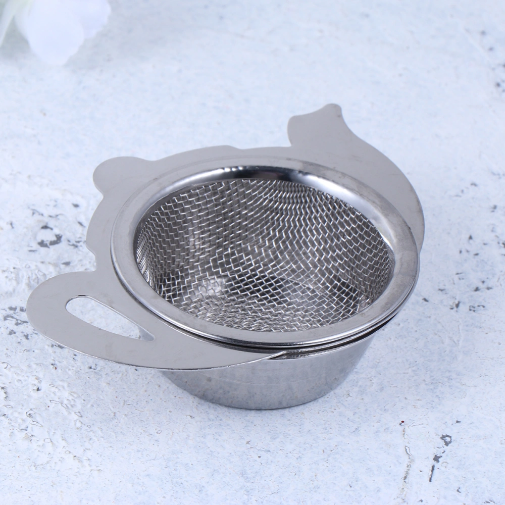 Stainless Steel Flour Powder Sieves Sifters Tea Oil Juice Colander Filter Strainer with Base Kitchen Gadget for Cooking Baking BBQ (Teapot Type)