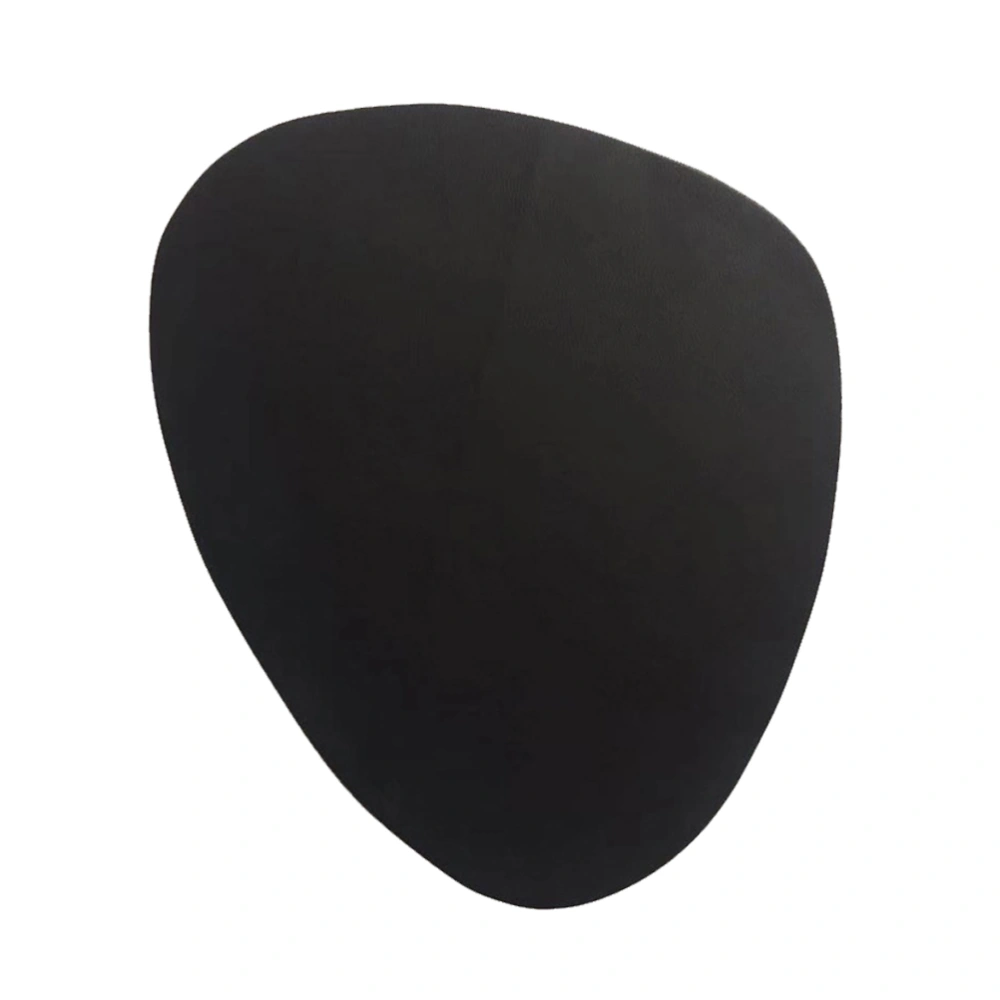 1PC Modern Simple Anti-scalding Waterproof Insulation Coaster Artificial Leather Insulation Placemat Oval Table Mat (Black)