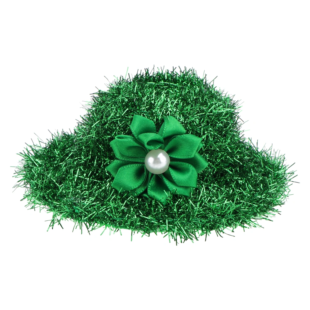 1pc St. Patrick's Day Hairclip Hat Designed Hairpin Novel Party Headwear (Green)