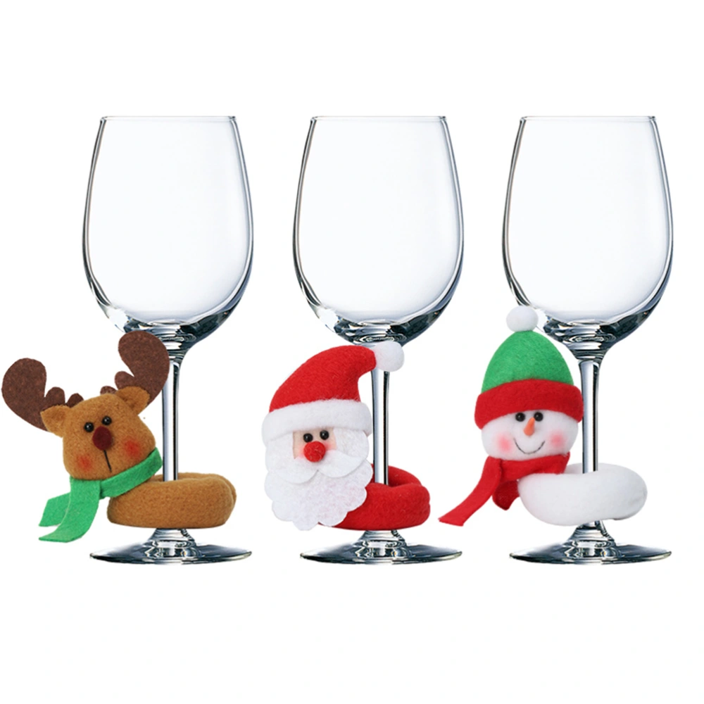 Christmas Wine Glass Cover Christmas Home Decoration Christmas Decoration Snowman