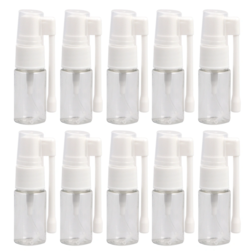 10Pcs Empty 360-degree Rotating Sprinkler Head Spray Bottle Plastic Mist Atomizer Fashion Water Sprayer Multifunctional Refillable Dispenser (10ML Transparent)